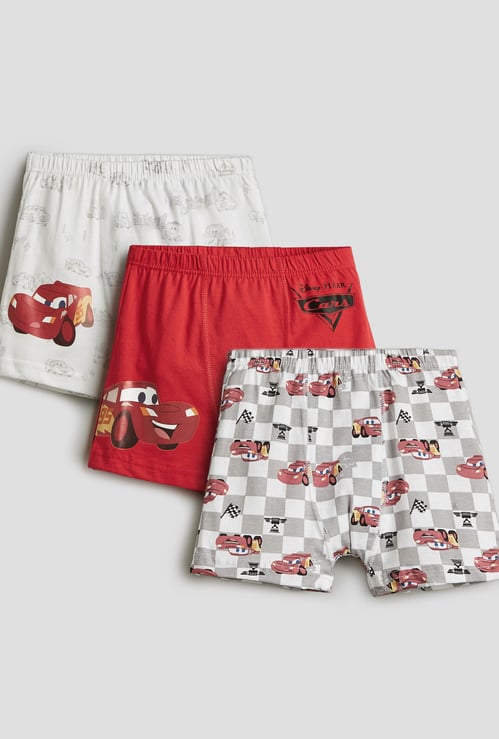 Juniors Cars Print Boxers - Pack of 3