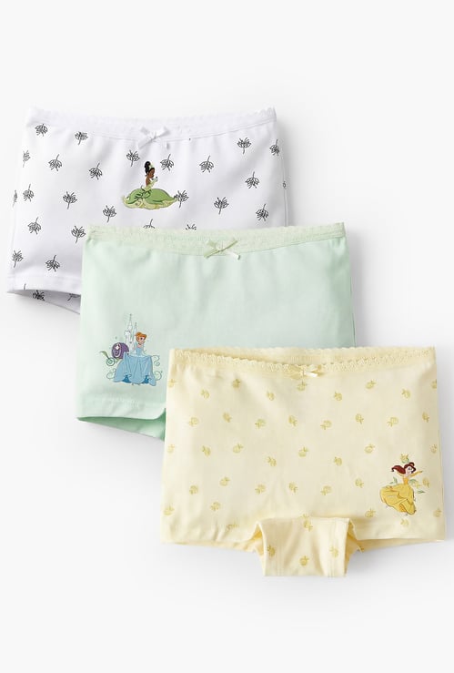 Juniors Disney Princess Print Boyshorts - Pack of 3