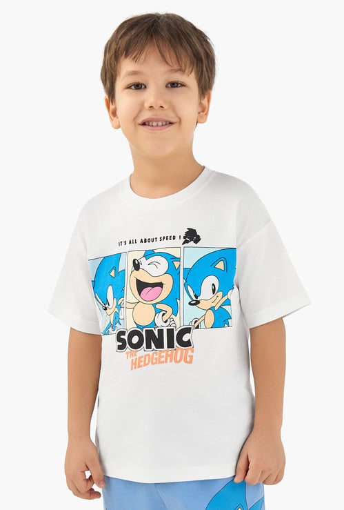 Juniors Sonic the Hedgehog Print T-shirt