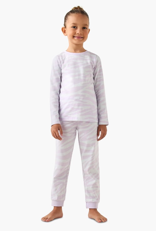 Juniors Printed T-shirt and Pyjama Set