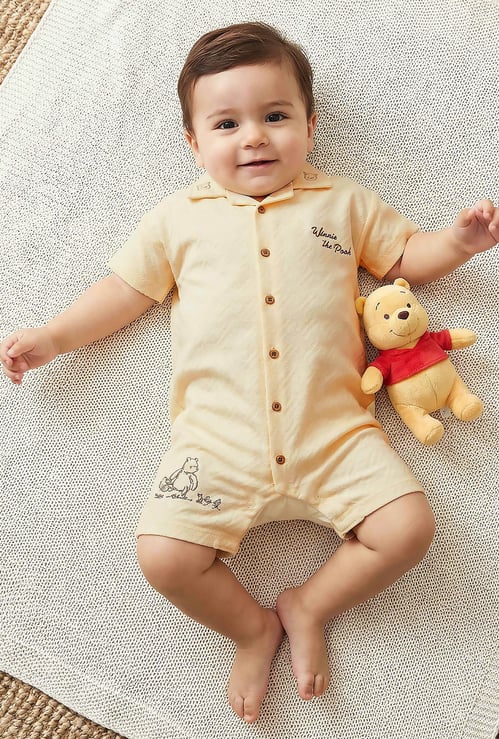 Juniors Winnie the Pooh Embroidered Romper