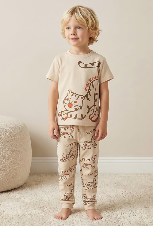 Juniors Tiger Print Pyjama Set