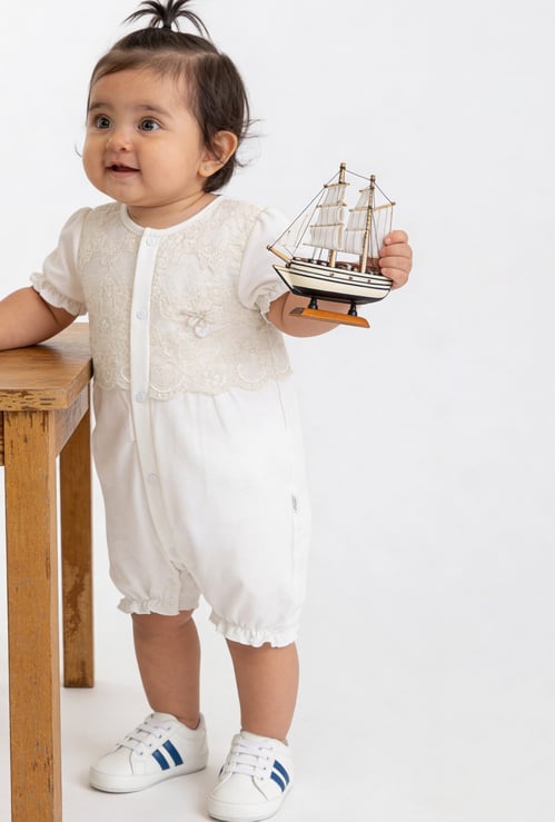 Giggles Lace Detail Romper