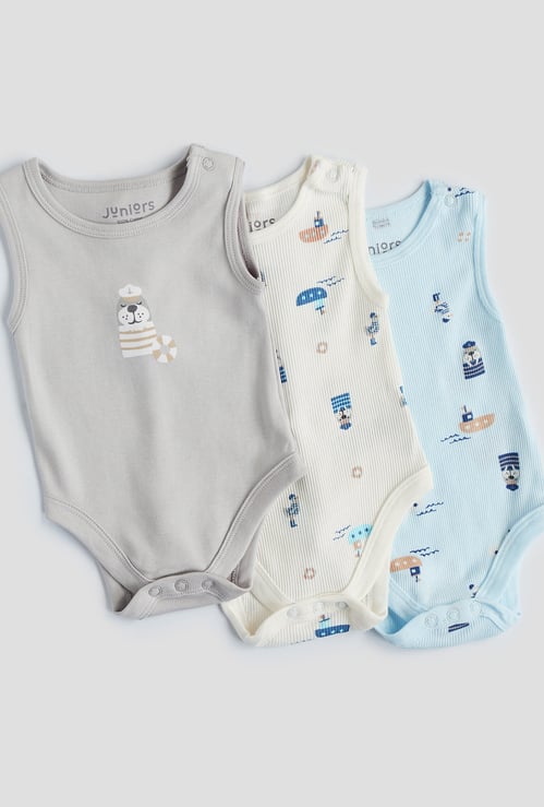 Juniors Printed Bodyusit - Pack of 3