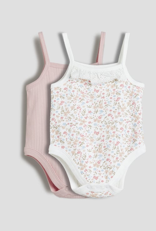 Juniors Assorted Strappy Bodysuit - Pack of 2