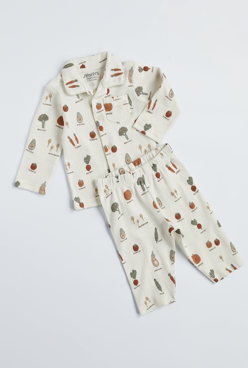 Juniors Printed Shirt And Pyjamas Set