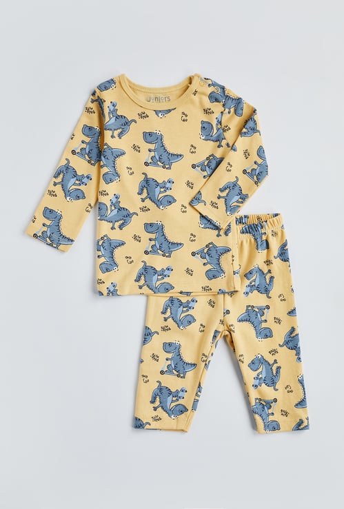 Juniors Dinosaur Print T-shirt And Pyjamas Set