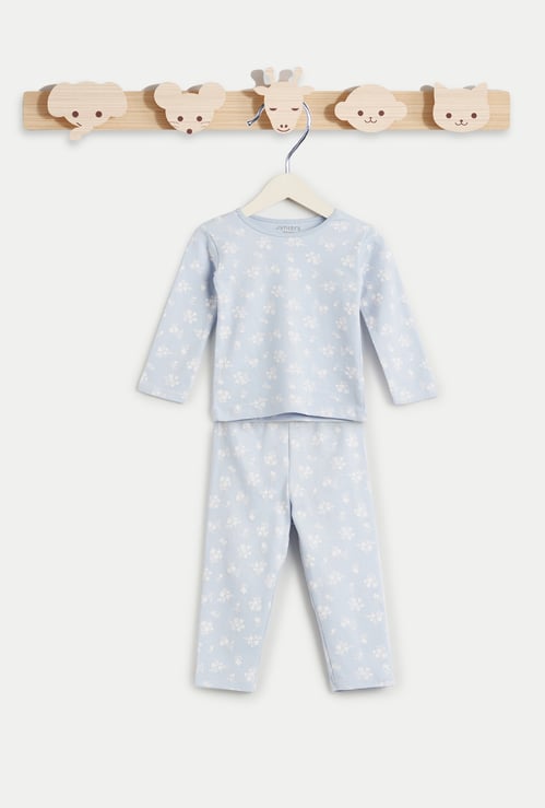 Juniors Floral Print T-shirt and Pyjamas Set