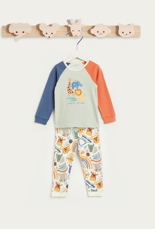 Juniors Safari Applique T-shirt and Pyjama Set