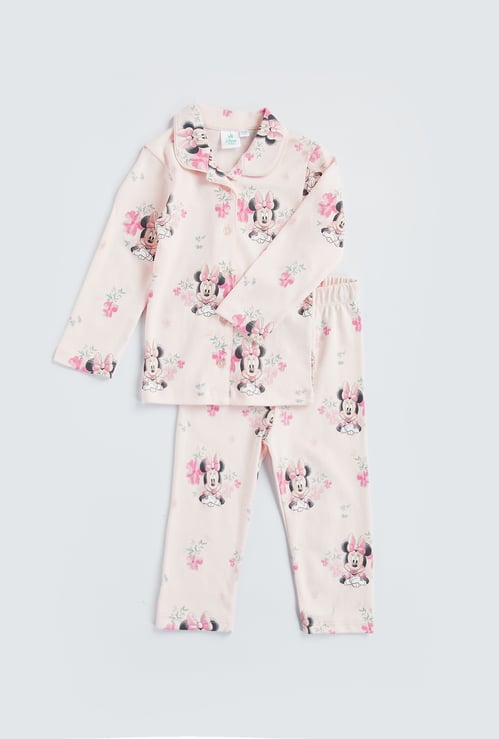 Minnie Mouse Print Shirt and Pyjama Set