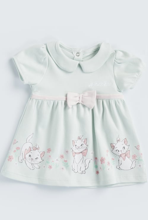 Juniors Marie Print Dress with Button Closure