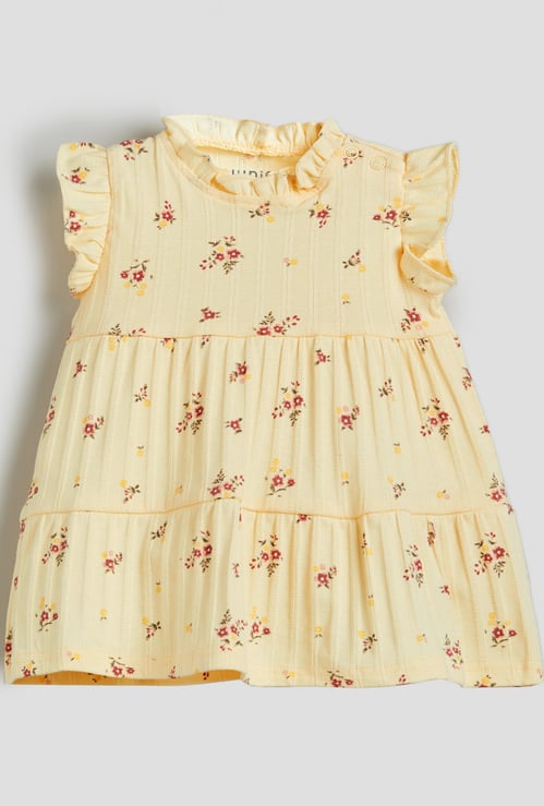 Juniors Floral Printed A-Line Dress