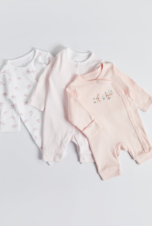 Juniors Assorted Rompers with Snap Button - Set of 3