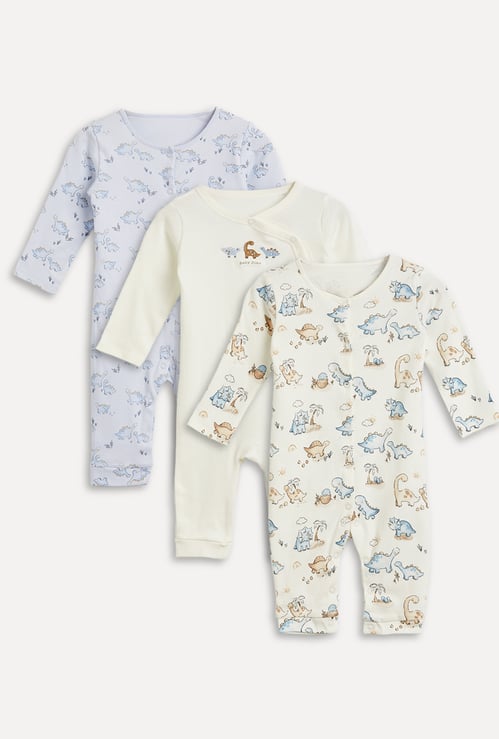 Juniors Assorted Rompers with Snap Button - Set of 3