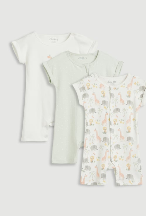 Juniors Printed Romper - Set of 3