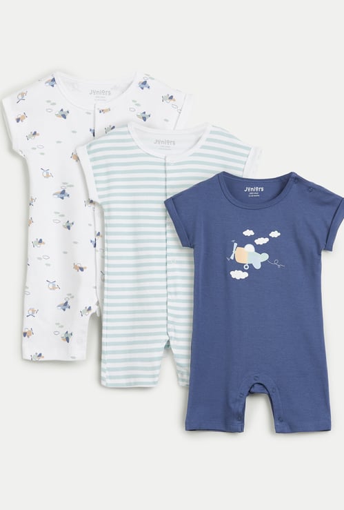 Juniors Helicopter Print Romper - Set of 3