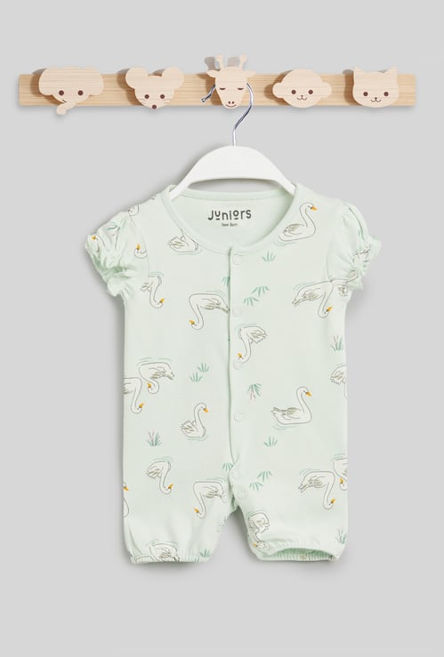 Juniors Printed Rompers with Snap Button