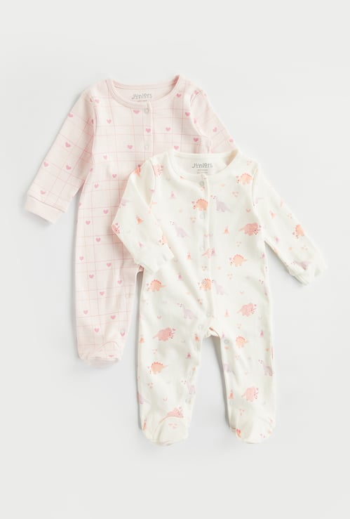 Juniors Printed Sleepsuit - Set of 2