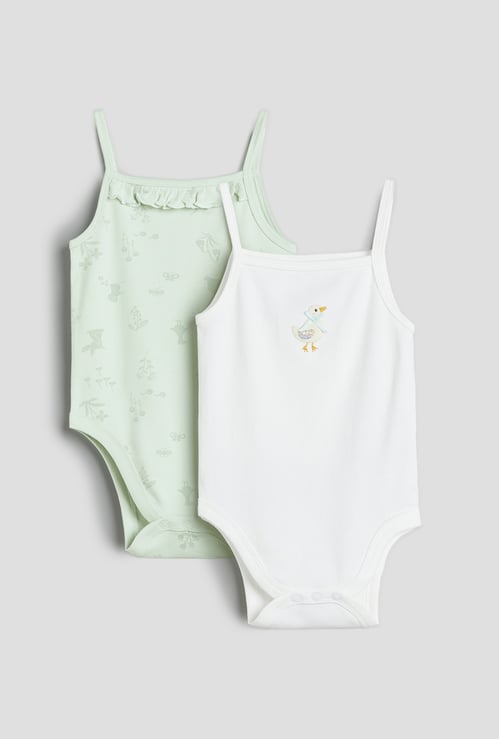 Juniors Assorted Strappy Bodysuits - Pack of 2
