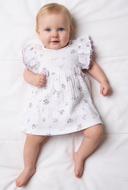 Juniors Floral Print A-Line Dress