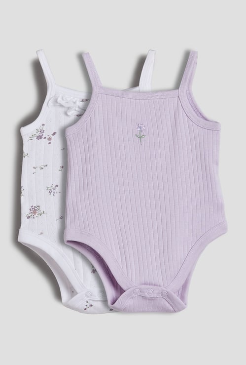 Juniors Assorted Strappy Bodysuits - Pack of 2