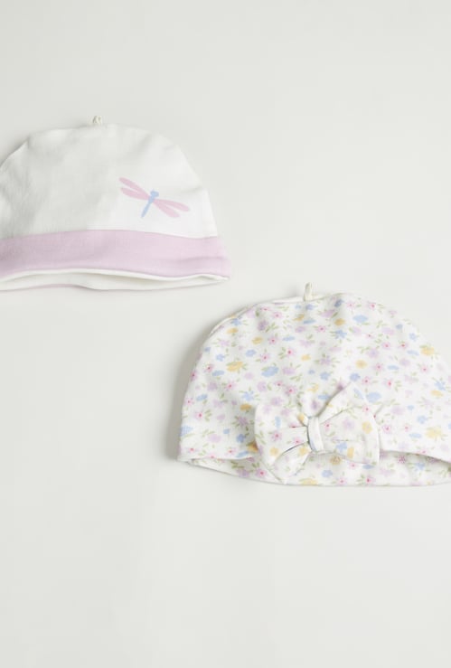 Juniors Printed Beanies - Pack of 2