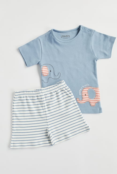 Juniors Applique T-shirt and Shorts Set