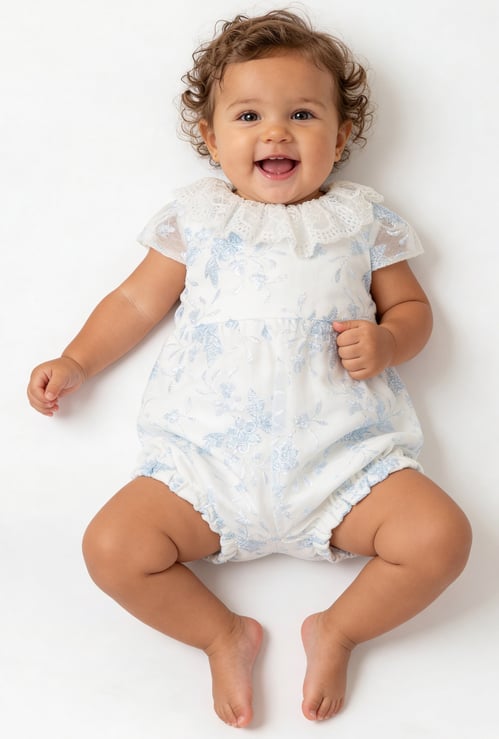 Giggles Embroidered Romper