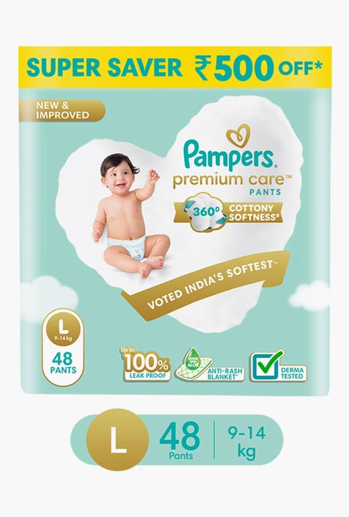 Pampers Cottony Softness Diaper Pants - Size L - 48 Pcs
