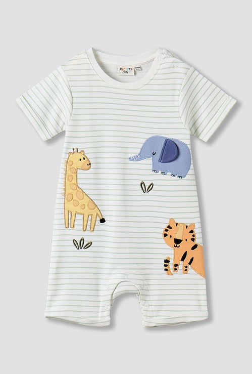 Juniors Animal Applique Rompers with Snap Button