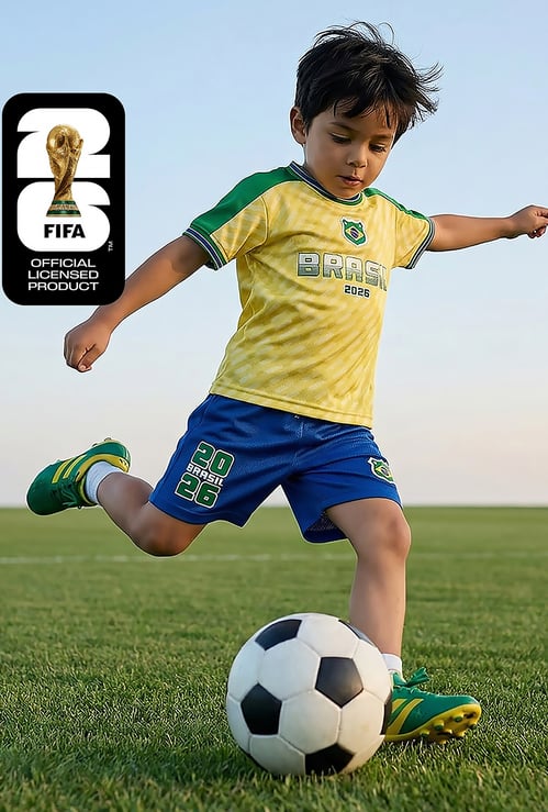 Juniors Brazil Print T-shirt and Shorts Set