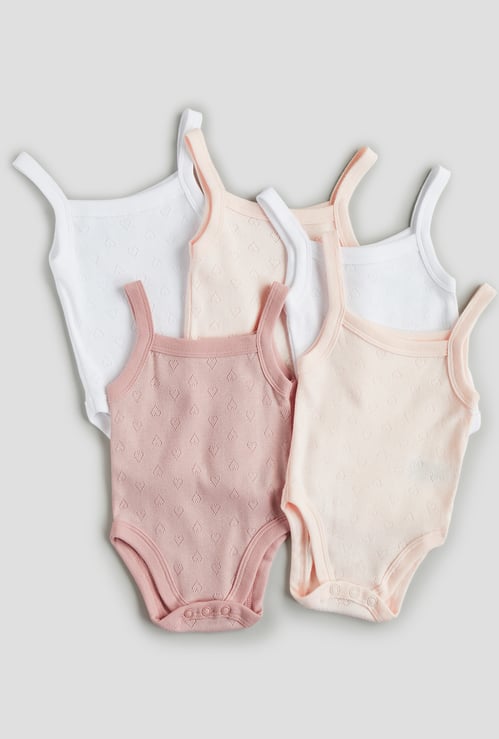 Juniors Heart Knit Bodysuit - Set of 5