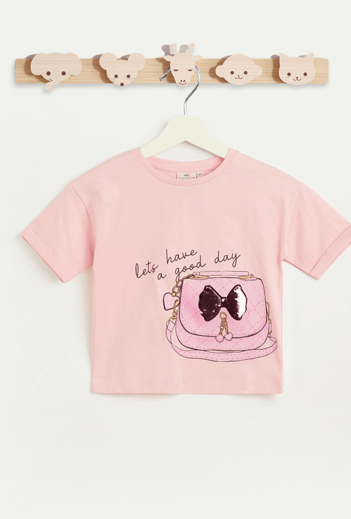 Juniors Sequined T-shirt