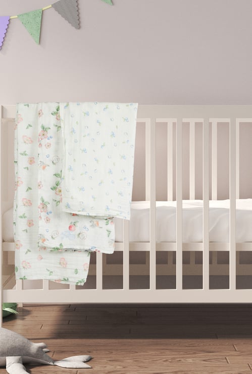 Giggles Printed Muslin Swaddle Blanket - Pack of 3