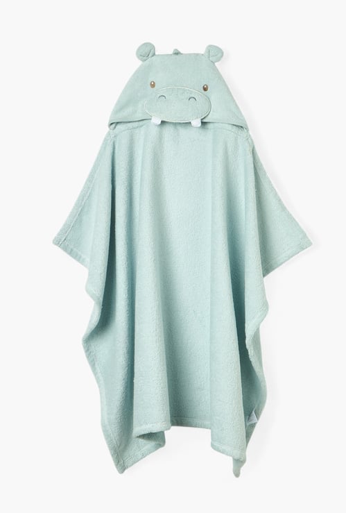 Juniors Hippo Applique Hooded Towel - 68x94 cm