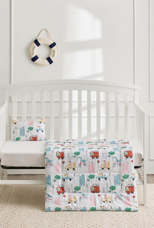 Juniors Dinosaur Print Baby Bedding Set - 90 x 130 cm