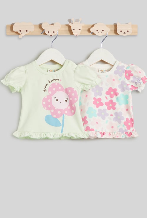 Juniors Printed T-shirt - Set of 2