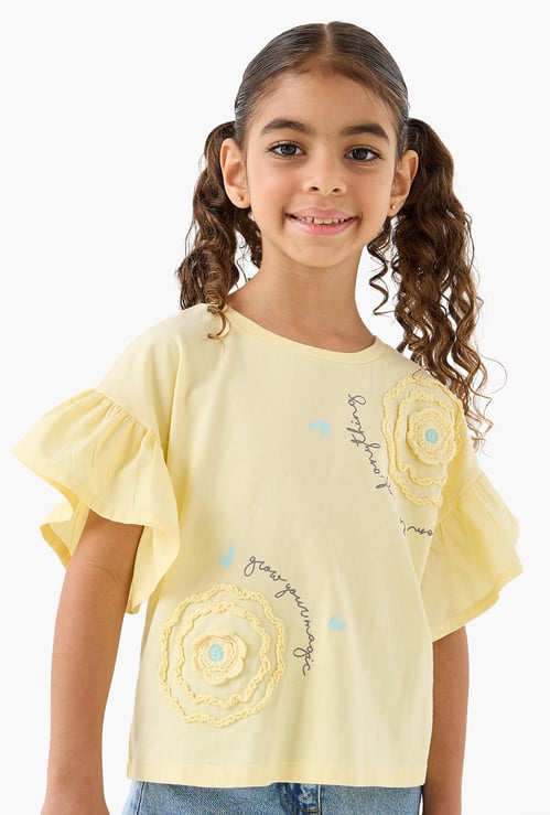 Juniors Crochet T-shirt