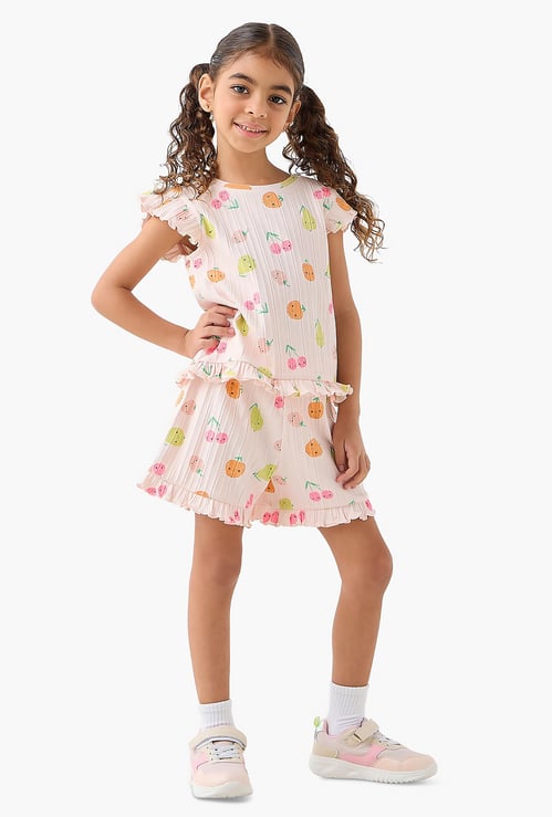 Junior Printed T-shirt and Shorts Set