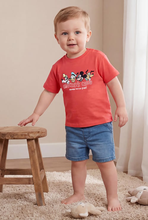 Juniors Mickey and Friends Print T-shirt