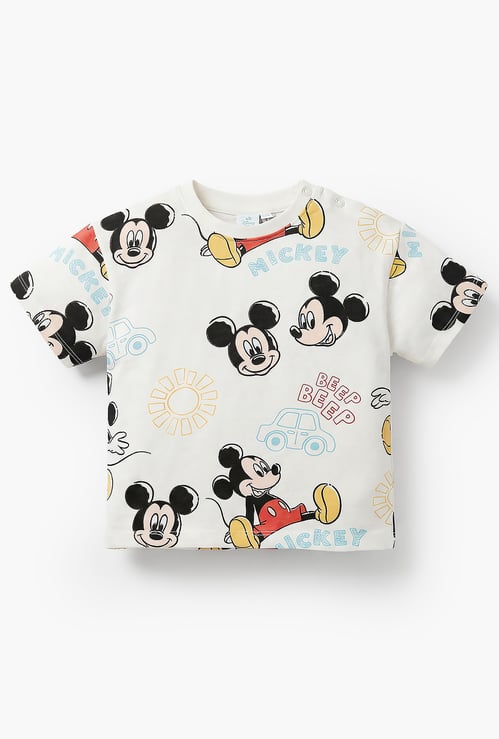 Juniors Mickey Mouse Print T-shirt