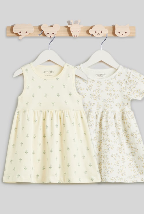 Juniors Printed A-line Dress - Pack of 2