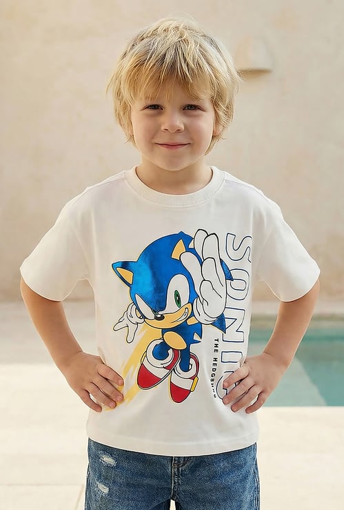 Juniors Sonic the Hedgehog Print T-shirt