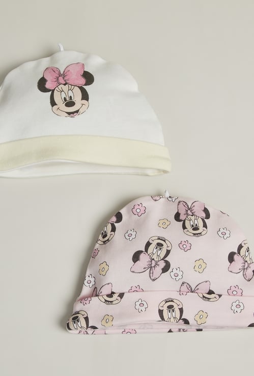 Juniors Minnie Mouse Print Beanies - Pack of 2