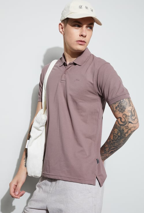 FAME FOREVER Solid Polo T-shirt