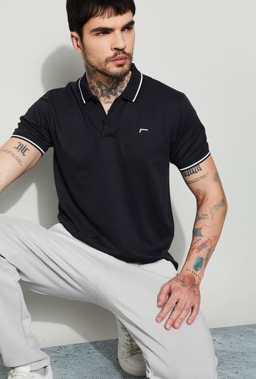 FAME FOREVER ACTIVE Solid Regular Fit Polo T-shirt