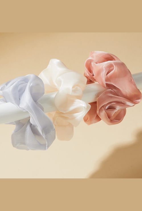 FAME FOREVER Solid Scrunchie - Pack of 3