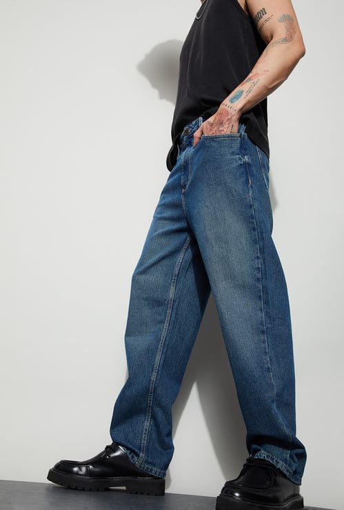 FORCA Washed Loose Fit Jeans