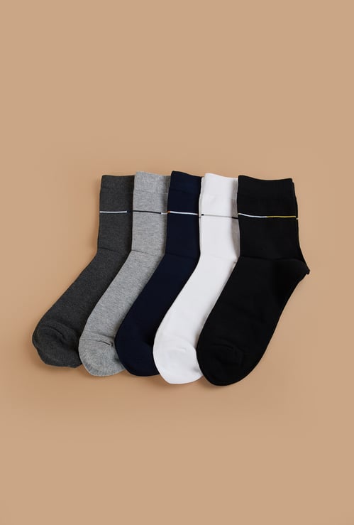 CODE Solid Ankle Length Socks - Pack of 5