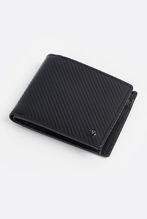 VAN HEUSEN Ribbed Leather Bi-Fold Wallet